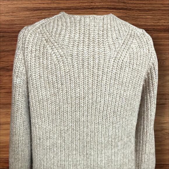Wit & Wisdom Ribbed Cardigan Cardigan Sweater Sz M Marled Cropped w Pockets $98 - Picture 7 of 9